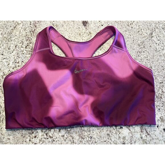 Nike Womens Yoga Dri-FIT Swoosh Sports Training Bra Plus Cosmic Fuschia 3X - Picture 1 of 6